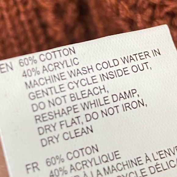 RD Style Josslyn NWT V Neck Chunky Cotton Blend  Pullover Sweater Size Large - Picture 7 of 8